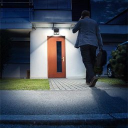 Luminária Energia Solar Parede Garagem 40 Leds Sensor Presença 3 Funções Lâmpada 2 Unidades - 5