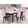 Kit 4 Capas Encosto de Cadeira de Ferro Tubular Cozinha e Jantar Malha Helanca Elástica:rosa - 2