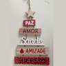 Enfeite de Natal Placas de Madeiras com Escritas - 1