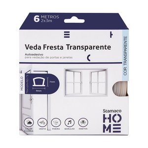 Veda Fresta Borracha Vedação Universal Stamaco Transparente 6 Metros