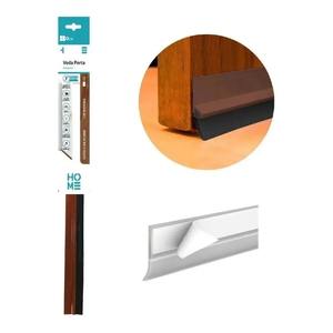 Veda Porta Rodo Silicone Protetor De Frestas Stamaco 100cm Marrom