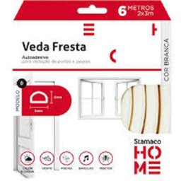 Veda Fresta Adesivo Modelo D Branco 6M Ferragens Paulista - 2