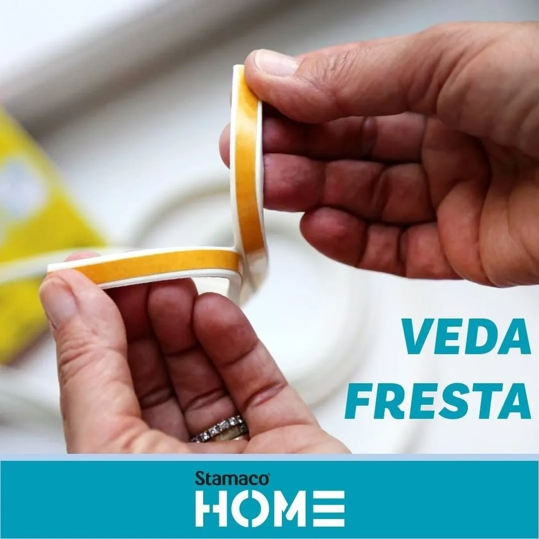 Veda Fresta Borracha Vedação Adesiva Rolo Marrom Modelo I Stamaco 6 Metros - 5