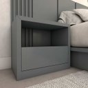 Ver imagem 1 de Mesa de Cabeceira Personalizada Quarto com 1 Gaveta 100% MDF: Cinza Sagrado