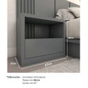 Ver imagem 3 de Mesa de Cabeceira Personalizada Quarto com 1 Gaveta 100% MDF: Cinza Sagrado
