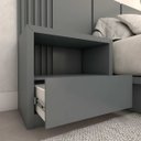 Ver imagem 2 de Mesa de Cabeceira Personalizada Quarto com 1 Gaveta 100% MDF: Cinza Sagrado