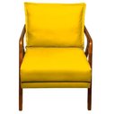 Ver imagem 2 de Poltrona Marília Madeira Maciça - Veludo Amarelo