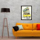 Ver imagem 2 de Quadro Kombi com Pranchas de Surf 45x34cm - com vidro:Madeira preta