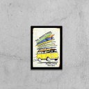 Ver imagem 1 de Quadro Kombi com Pranchas de Surf 45x34cm - com vidro:Madeira preta
