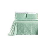 Ver imagem 5 de Kit Colcha Cobre Leito Aurora King 3 Peças Micropercal 200 Fios - Salvia Verde