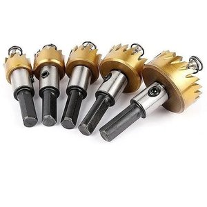 Kit 5 Brocas Serra Copo Metal Aço Ferro 16/18,5/20/25/30mm