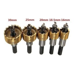 Kit 5 Brocas Serra Copo Metal Aço Ferro 16/18,5/20/25/30mm - 4