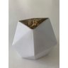 Vaso De Cerâmica Decorativo Branco E Dourado Luxo - 5