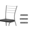 Ver mais imagens de Mesa de Sala Jantar Multiuso Dobrável e 2 Banquetas 1700 Prata/branco - Prata/branco - Carraro