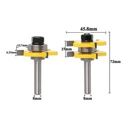 Haste 8mm Diam 45mm Tupia Manual Fresa Macho Fêmea - 2
