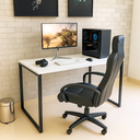 Ver imagem 1 de Mesa Gamer Estilo Industrial 100% Mdf Premium 1,00m:branca