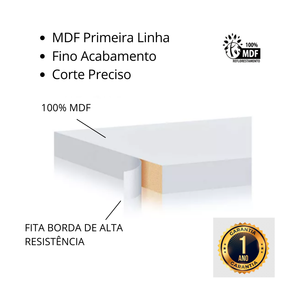 Mesa Gamer Estilo Industrial 100% Mdf Premium 1,00m:branca - 5