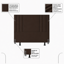 Ver imagem 2 de Cabeceira 140 cm Linho Casal Frame Estofada Cama Box Moderna:Marrom