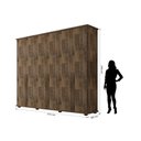 Ver imagem 2 de Roupeiro/armário/guarda Roupas/organizador Estela 6 Portas com Puxadores em Mdf e 5 Gavetas Cor Amad