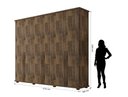 Ver imagem 2 de Roupeiro/armário/guarda Roupas/organizador Estela 6 Portas com Puxadores em Mdf e 5 Gavetas Cor Amad