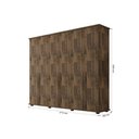 Ver imagem 3 de Roupeiro/armário/guarda Roupas/organizador Estela 6 Portas com Puxadores em Mdf e 5 Gavetas Cor Amad