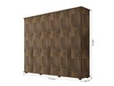 Ver imagem 3 de Roupeiro/armário/guarda Roupas/organizador Estela 6 Portas com Puxadores em Mdf e 5 Gavetas Cor Amad