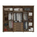 Ver imagem 4 de Roupeiro/armário/guarda Roupas/organizador Estela 6 Portas com Puxadores em Mdf e 5 Gavetas Cor Amad