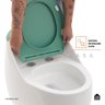 Vaso Sanitário Monobloco Caixa Acoplada Privada Aquarela Pingoo.casa - Branco e Ciano - 5