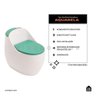 Vaso Sanitário Monobloco Caixa Acoplada Privada Aquarela Pingoo.casa - Branco e Ciano - 2