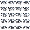 Ver imagem 1 de Kit De 20 Conjuntos De Mesa Dobrável 60x60 Com 2 Cadeiras Preto Cor: Preto