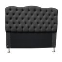 Ver imagem 1 de Cabeceira Capitone Estofada para Cama Box Casal Padrão 1.38 - Suede - Sv Decor:cinza Escuro