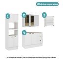 Ver imagem 7 de Cozinha Completa com Balcão Milla Harbor 9 Portas 3 Gavetas MDF 270cm Branco