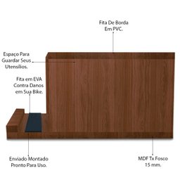 Nicho Suporte De Parede Flutuante Para Pendurar Bike Bicicleta MDF - 5