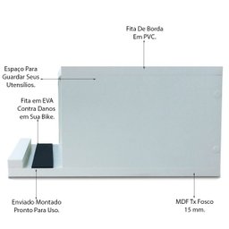 Nicho Suporte De Parede Flutuante Para Pendurar Bike Bicicleta MDF - 5
