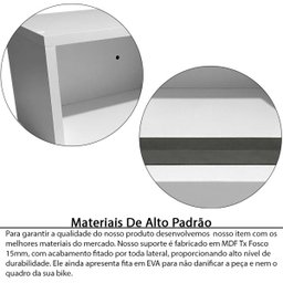 Nicho Suporte De Parede Flutuante Para Pendurar Bike Bicicleta MDF - 4