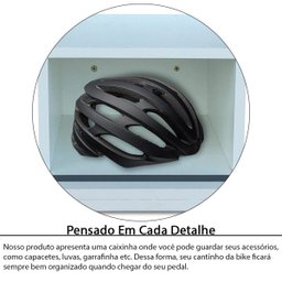 Nicho Suporte De Parede Flutuante Para Pendurar Bike Bicicleta MDF - 3