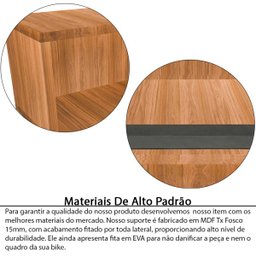 Nicho Suporte De Parede Flutuante Para Pendurar Bike Bicicleta MDF - 4
