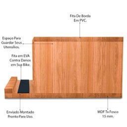 Nicho Suporte De Parede Flutuante Para Pendurar Bike Bicicleta MDF - 6