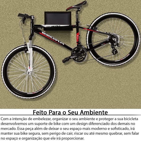 Nicho Suporte De Parede Flutuante Para Pendurar Bike Bicicleta MDF - 2