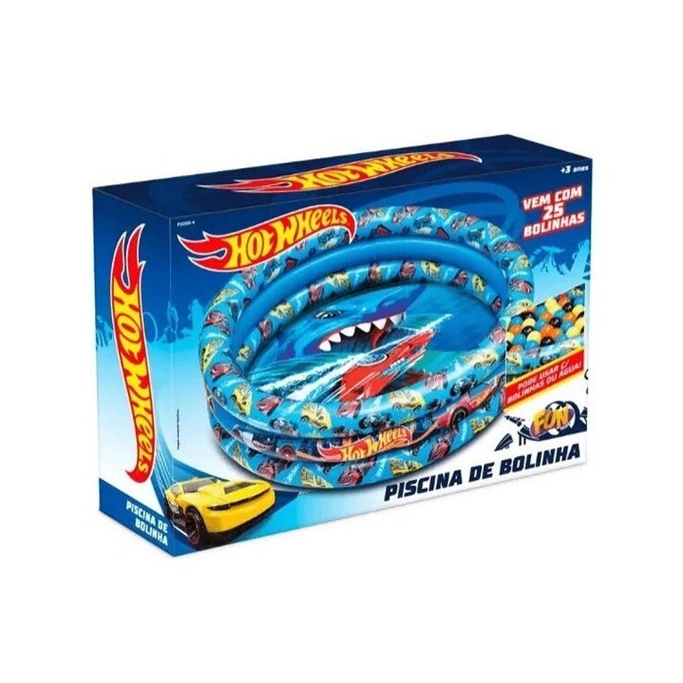Piscina de Bolinhas HOT Wheels Inflavel com 25 Bolinhas FUN F0000-4