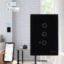 Ver imagem 4 de Interruptor Inteligente Wi-fi 3 Botões Alexa Preto Margirius Cor:preto
