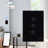 Interruptor Inteligente Wi-fi 3 Botões Alexa Preto Margirius Cor:preto - 4