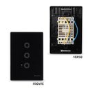 Ver imagem 5 de Interruptor Inteligente Wi-fi 3 Botões Alexa Preto Margirius Cor:preto