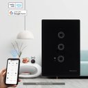 Ver imagem 3 de Interruptor Inteligente Wi-fi 3 Botões Alexa Preto Margirius Cor:preto