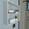 Nicho Minimalista Branco Mdf Organizador Banheiro Lavanderia - Rufatto Decorações - 3