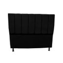 Ver imagem 2 de Jogo Cabeceira e Recamier Baú para Cama Box Casal King 1.95:preto