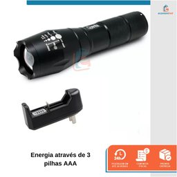 Lanterna Tatica T6 Zoom Ajustavel Led Ultra Forte 5 Modos Pesca Camping Acampamento Atividade Noturn - 3