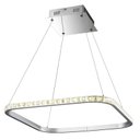 Ver imagem 1 de Pendente Quadrado Cromado Cristal Âmbar LED 36W 2700K Bivolt Starlux