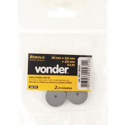 Rebolo 20x3,6mm g120 p/ microrretífica c/ 2 peças Vonder - 3