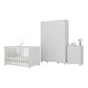 Ver imagem 2 de Quarto de Bebê Completo com Berço Americano 3 em 1 Dengo Multimóveis Mp4588 Branco